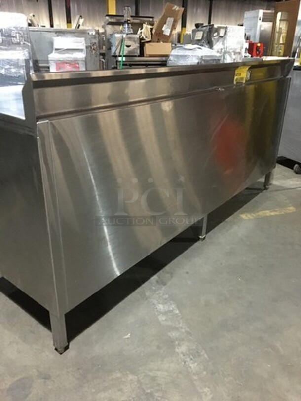 Amtekco Commercial Work/Prep Table! With Backsplash! With 4 Door Underneath Storage Space! All Stainless Steel! On Legs! - Image 4 of 10