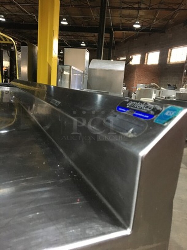Amtekco Commercial Work/Prep Table! With Backsplash! With 4 Door Underneath Storage Space! All Stainless Steel! On Legs! - Image 5 of 10