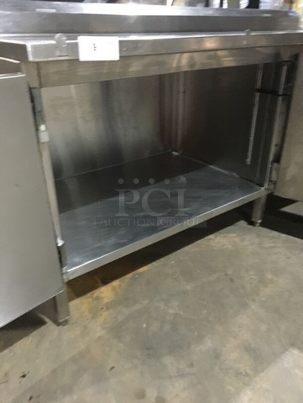 Amtekco Commercial Work/Prep Table! With Backsplash! With 4 Door Underneath Storage Space! All Stainless Steel! On Legs! - Image 9 of 10