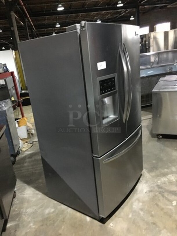 Frigidaire Reach In 2 Door Refrigerator! With Bottom Pull Out Freezer! With Water & Ice Dispenser! All Stainless Steel! Model FGHB2869LFB Serial 4A24021822! 115V! - Image 2 of 12