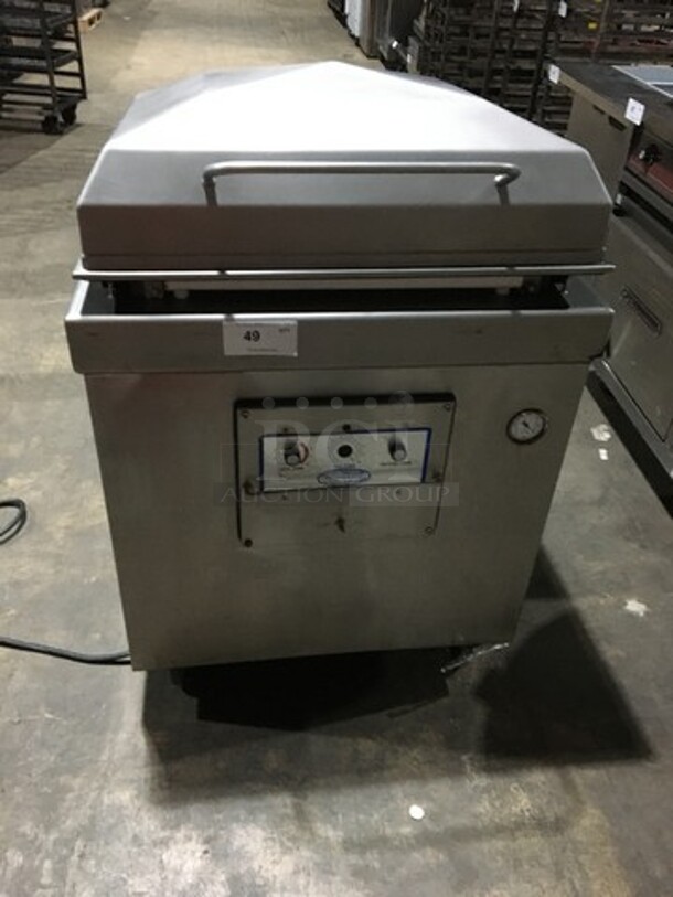 Sipromac Commercial Floor Style Single Chamber Vacuum Sealing Machine! All Stainless Steel! On Casters! - Image 1 of 12