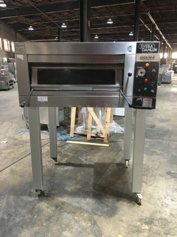 WOW! Sveba Dahlin Electric Powered Single Deck Baking/Pizza Oven! All Stainless Steel! Model DC12DD Serial 16449301! 208/230/115V! On Commercial Casters!