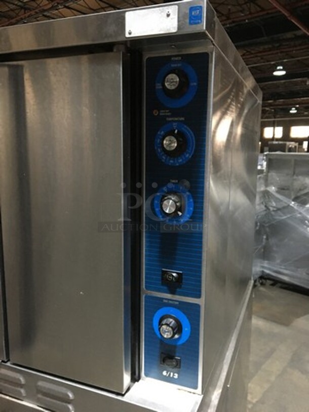 WOW! Duke Double Stacked Natural Gas Powered Heavy Duty Convection Oven! 6/13 Edition! With One View Through Door & One Solid Door! With Metal Racks! On Legs! 2 X Your Bid! Makes One Unit! - Image 7 of 9