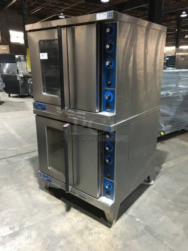 WOW! Duke Double Stacked Natural Gas Powered Heavy Duty Convection Oven! 6/13 Edition! With One View Through Door & One Solid Door! With Metal Racks! On Legs! 2 X Your Bid! Makes One Unit! - Image 8 of 9