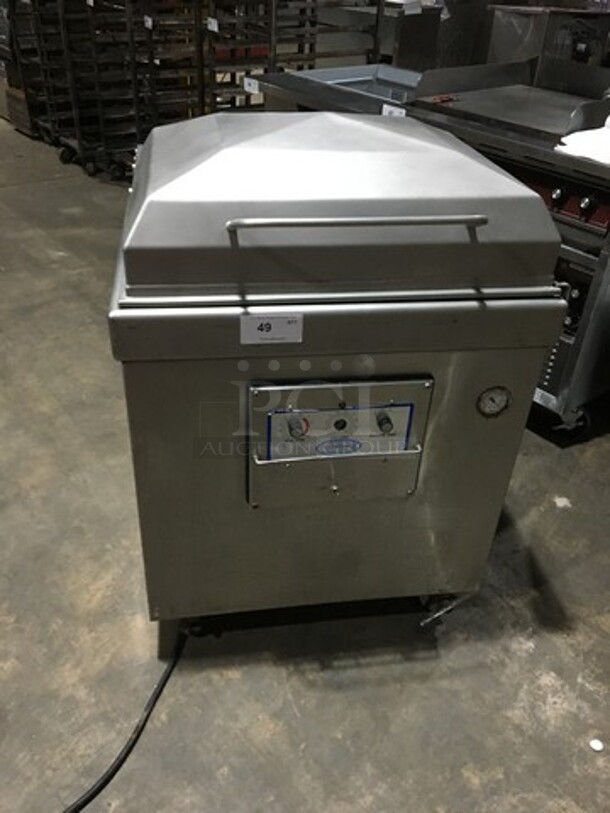 Sipromac Commercial Floor Style Single Chamber Vacuum Sealing Machine! All Stainless Steel! On Casters! - Image 11 of 12