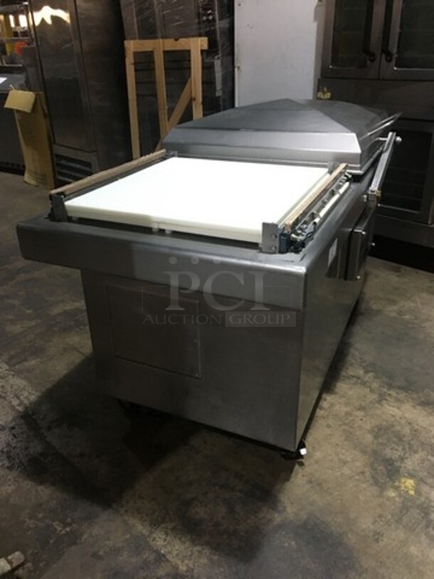 Sipromac Commercial Floor Style Double Chamber Vacuum Sealing Machine! All Stainless Steel! On Casters! - Image 2 of 8