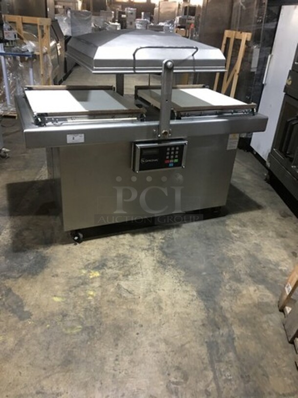 Sipromac Commercial Floor Style Double Chamber Vacuum Sealing Machine! All Stainless Steel! On Casters! - Image 7 of 8