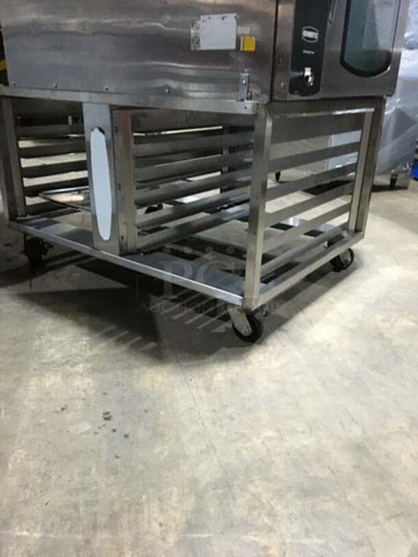 Belshaw Adamatic Commercial Electric Powered Dual Combi Oven! With View Through Doors! With Pan Racks Underneath! All Stainless Steel! Model FG189UZ84 Serial 2000003710FA032620! 2 X Your Bid! Makes One Unit! On Casters! - Image 9 of 11