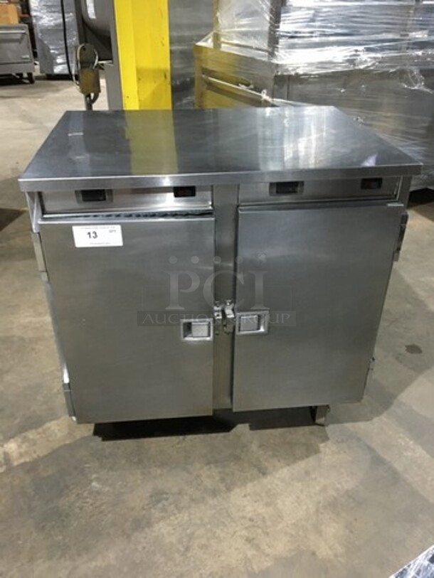 FWE Commercial 2 Door Food Warming/Holding Cabinet! All Stainless Steel! Model HLC16CHP Serial 154344705! 120V! On Commercial Casters!