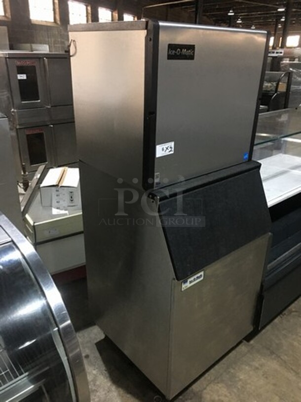Ice-O-Matic Commercial Ice Making Machine! On Ice Bin! All Stainless Steel! Model ICE1006HW5 Serial 15061280011111! 208/230V! On Legs! 2 X Your Bid! Makes One Unit! - Image 2 of 8