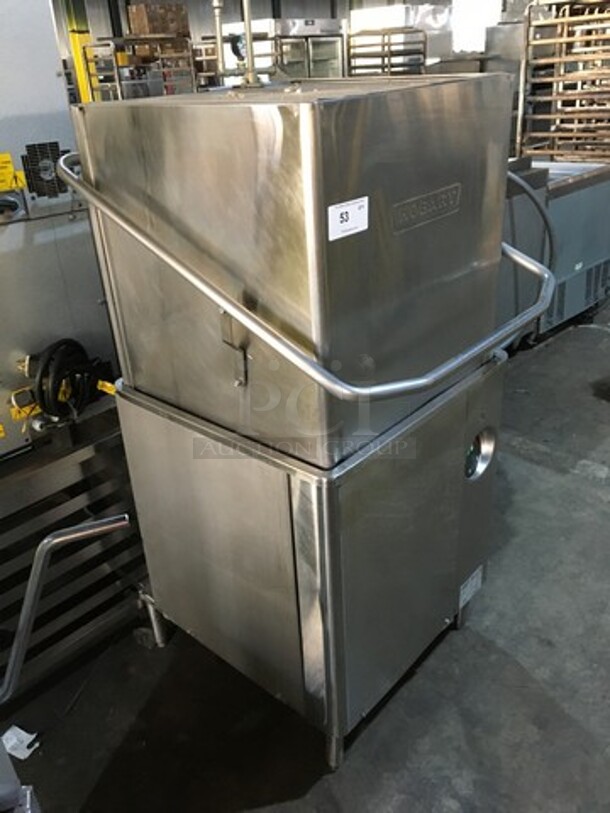 Wow! Hobart Commercial Upright Pass Through Dishwasher! All Stainless Steel! Model AM15 Serial 231114475! 3Phase! On Legs! - Image 2 of 9