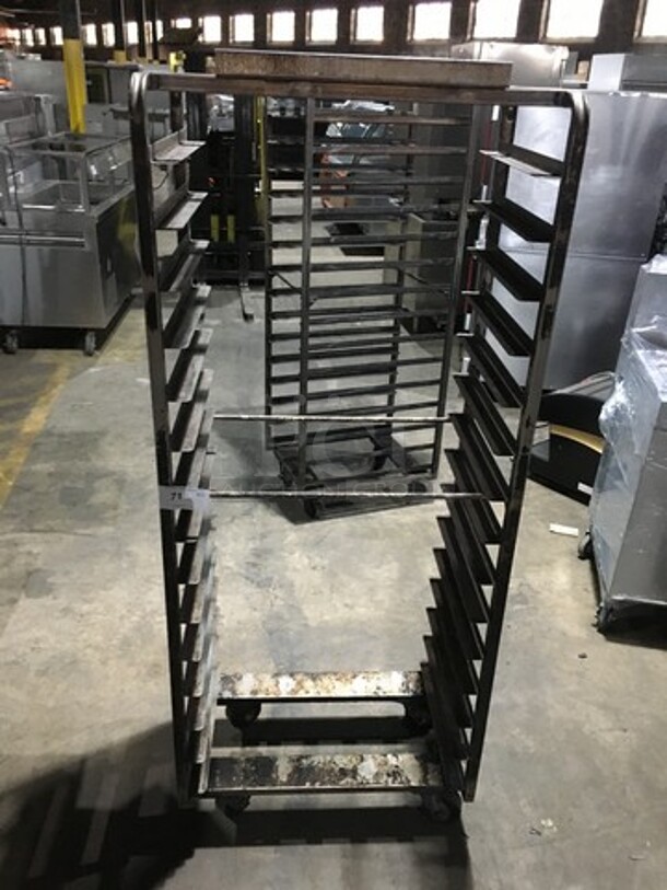 Metal Pan Transport Rack! Holds Full Size Pans! On Casters! 