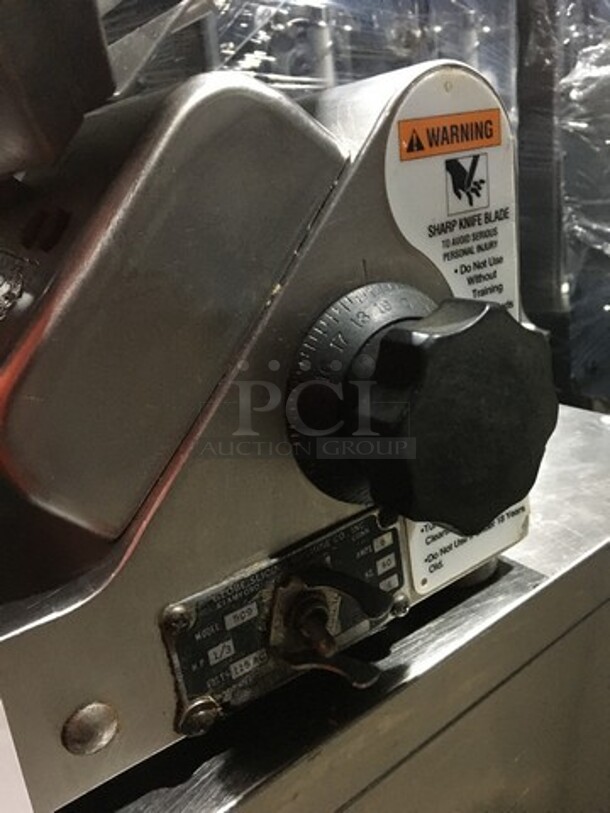 Globe Commercial Countertop Deli Meat Slicer! All Stainless Steel! Model 500! 115V 1Phase!
 - Image 7 of 10