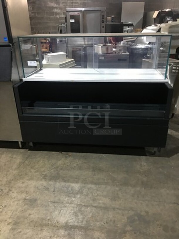 Structural Concepts Commercial Refrigerated Open Grab-N-Go/Display Case Combo! With 2 Sliding Rear Doors! On Commercial Casters! Model SBZ6652DR Serial 0912380GU318110 ! 220V 1Phase!