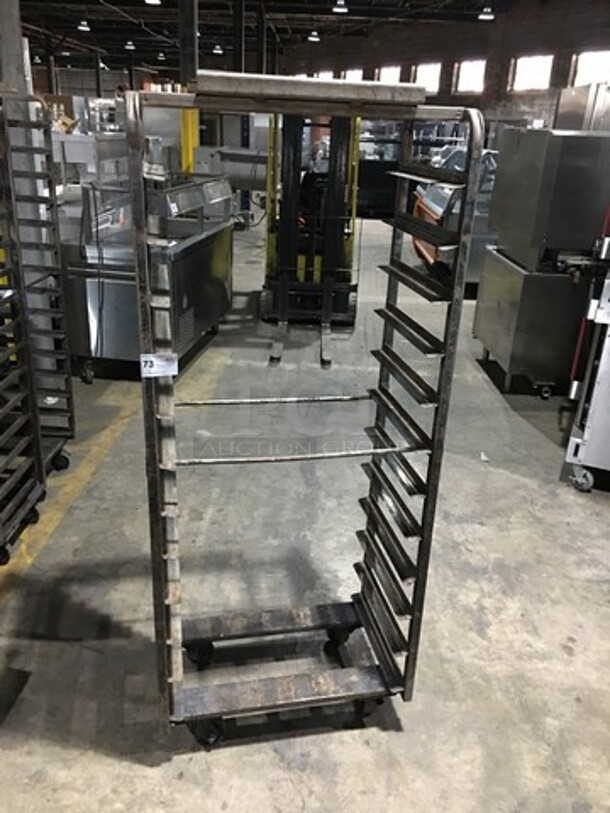 Metal Pan Transport Rack! Holds Full Size Pans! On Casters! 