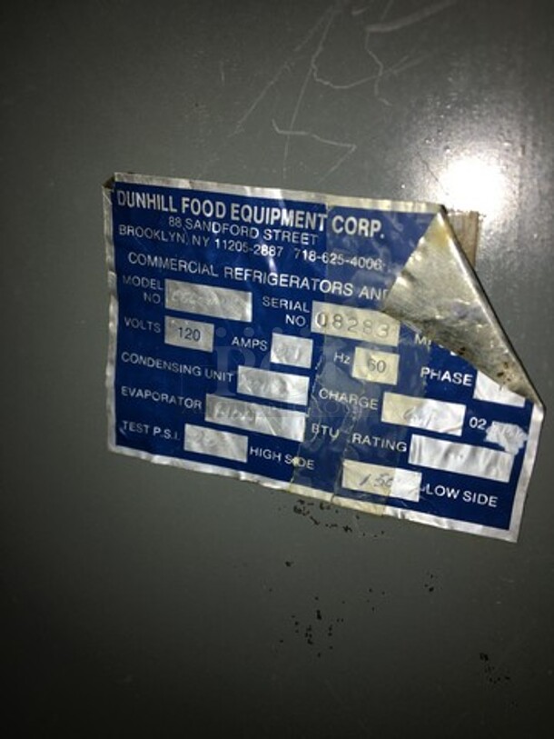 Nice! Dunhill Refrigerated Cold Pan/Salad Bar Work/Serving Station! With Underneath Storage Space! With Sneeze Guard! All Stainless Steel! Model C560MO Serial 08283! 120V 1 Phase! On Casters! - Image 2 of 10
