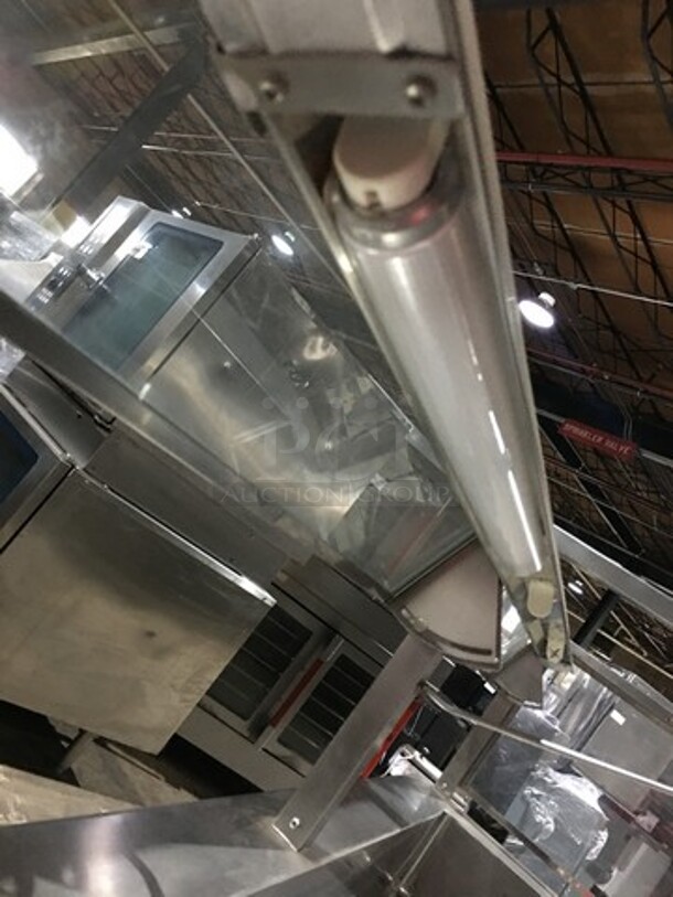 Dunhill Refrigerated Cold Pan/Salad Bar Work/Serving Station! With Underneath Storage Space! With Sneeze Guard! All Stainless Steel! Model C560MOLL Serial 08987! 120V 1 Phase! On Casters! - Image 6 of 10