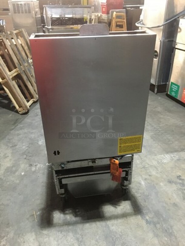 Vulcan Commercial Natural Gas Powered Deep Fat Fryer! All Stainless Steel! With Digital Touch Controls! Model 1VK85CF1OR Serial 650178559! 120V 1Phase! On Casters! - Image 3 of 11