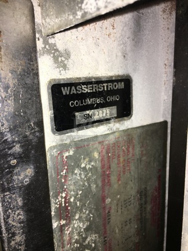 Wasserstrom Commercial Refrigerated Sandwich Prep Table! With 2 Door Underneath Storage Space! All Stainless Steel! Serial 2875! 120V! On Commercial Casters! - Image 9 of 11