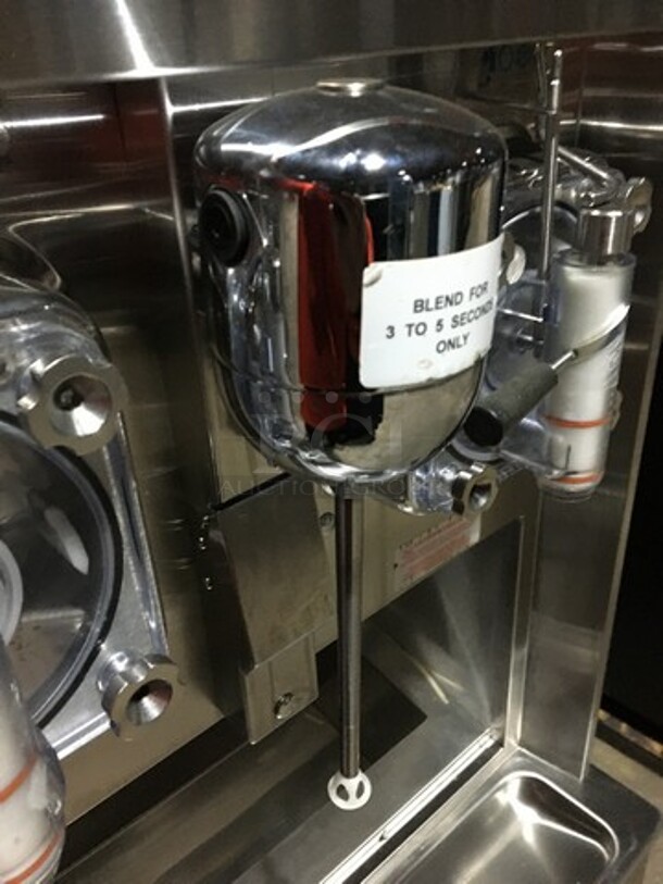 Taylor Commercial Floor Style 2 Flavor Frosty/Coolatta/Slushy Making Machine! With Milkshake Mixing Attachment! All Stainless Steel! Model 342D27 Serial M2085625! 208/230V 1Phase! On Commercial Casters! - Image 7 of 10