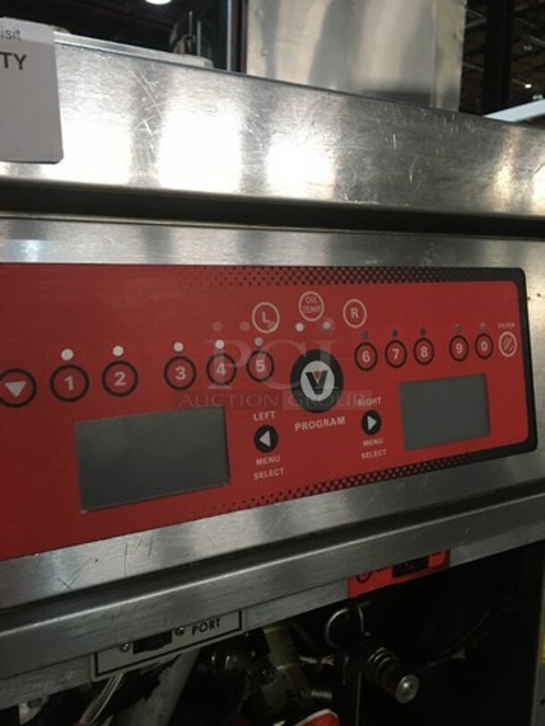 Vulcan Commercial Natural Gas Powered Deep Fat Fryer! All Stainless Steel! With Digital Touch Controls! Model 1VK85CF1OR Serial 650178559! 120V 1Phase! On Casters! - Image 8 of 11