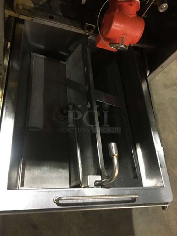 Vulcan Commercial Natural Gas Powered Deep Fat Fryer! All Stainless Steel! With Digital Touch Controls! Model 1VK85CF1OR Serial 650178559! 120V 1Phase! On Casters! - Image 10 of 11