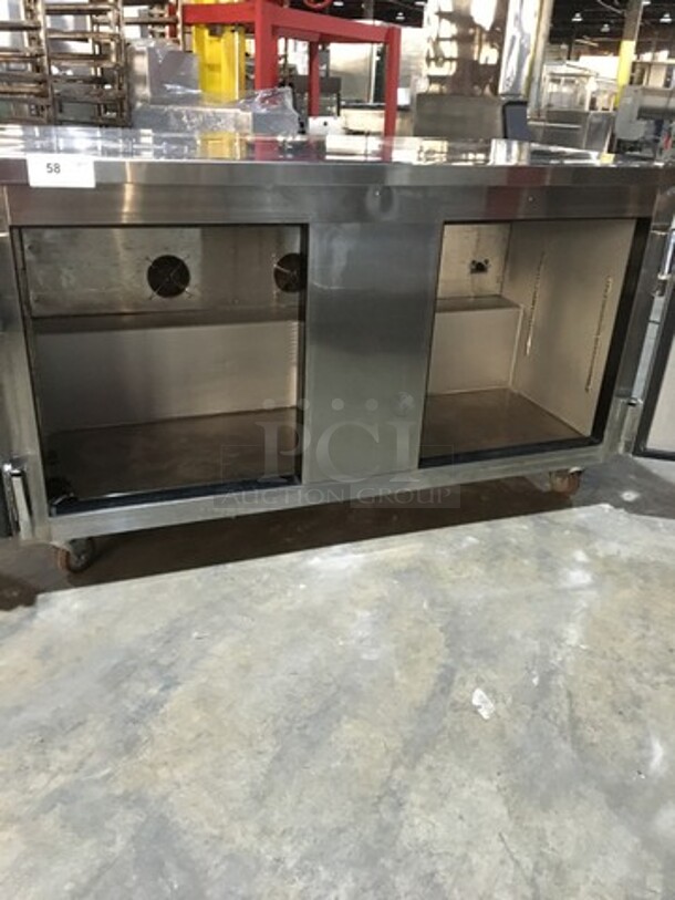 Leader Commercial 2 Door Lowboy/Worktop Cooler! All Stainless Steel! Model ESLB60SC Serial NR12M2306C! 115V 1Phase! On Casters! - Image 5 of 8