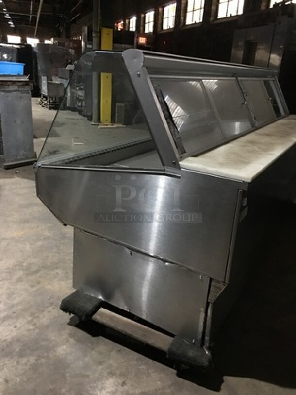 Federal Industries Commercial Refrigerated Deli Display Case! With 2 Sliding Rear Doors! With Commercial Cutting Board! All Stainless Steel Body! Model SQ8CD Serial 07121947296! 120V 1Phase! - Image 3 of 10