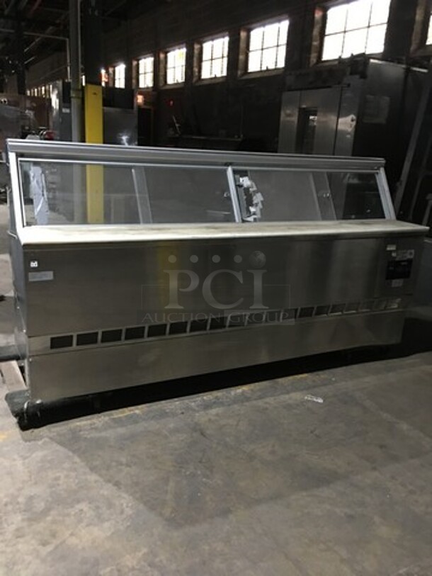 Federal Industries Commercial Refrigerated Deli Display Case! With 2 Sliding Rear Doors! With Commercial Cutting Board! All Stainless Steel Body! Model SQ8CD Serial 07121947296! 120V 1Phase! - Image 4 of 10