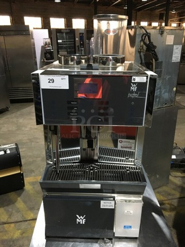 WMF Commercial Countertop Espresso Machine! Super Automatic 1 Step & 2 Step! Bistro Edition! All Stainless Steel! Model 039468 Serial 03297! 120V!