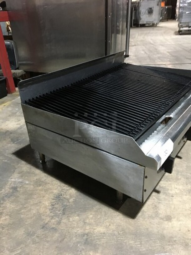 Star Max Commercial Countertop Natural Gas Powered Char Broiler Grill! With Backsplash! All Stainless Steel! On Legs! - Image 2 of 8