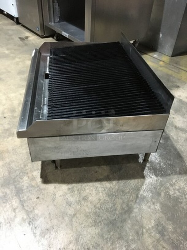 Star Max Commercial Countertop Natural Gas Powered Char Broiler Grill! With Backsplash! All Stainless Steel! On Legs! - Image 3 of 8