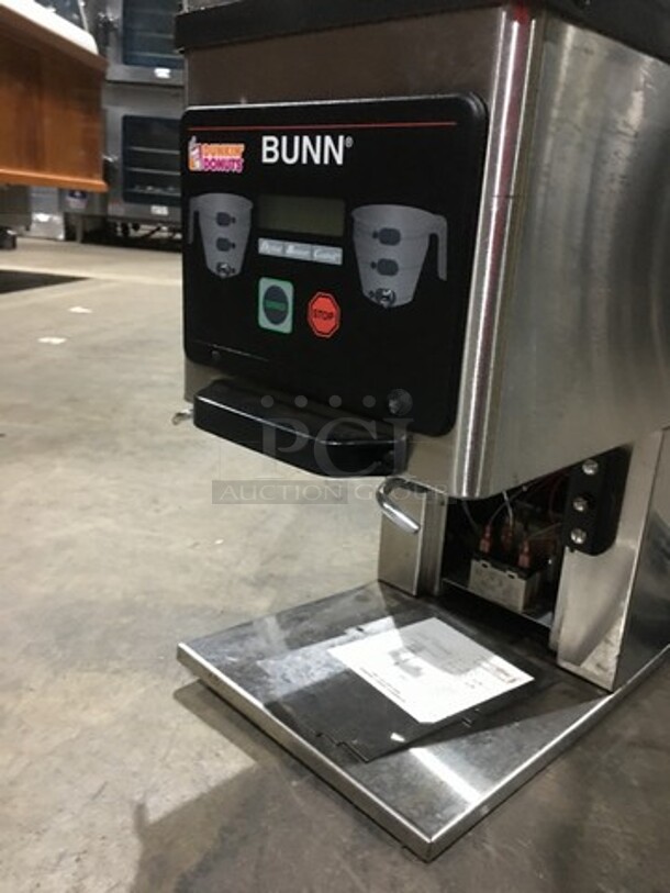 Bunn Commercial Countertop Dual Coffee Bean Grinder! All Stainless Steel! Model MHG Serial MHG0015185! 120V 1Phase!
 - Image 6 of 9