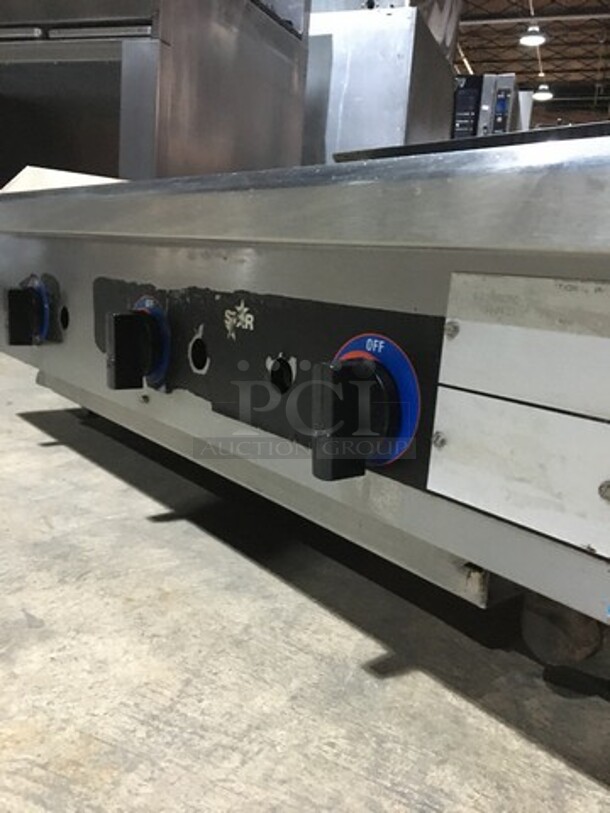 Star Max Commercial Countertop Natural Gas Powered Char Broiler Grill! With Backsplash! All Stainless Steel! On Legs! - Image 7 of 8