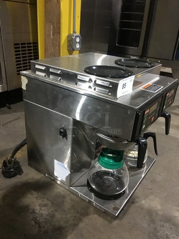 Bunn Commercial Countertop Dual Coffee Brewing Machine! Axiom Series! With 4 Coffee Pot Warming Stations! All Stainless Steel! Model AXIOM2/2TWIN Serial AXTN030162! 120/208/240V! 1Phase! On Legs! - Image 2 of 10