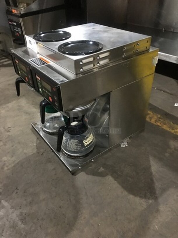 Bunn Commercial Countertop Dual Coffee Brewing Machine! Axiom Series! With 4 Coffee Pot Warming Stations! All Stainless Steel! Model AXIOM2/2TWIN Serial AXTN030162! 120/208/240V! 1Phase! On Legs! - Image 3 of 10