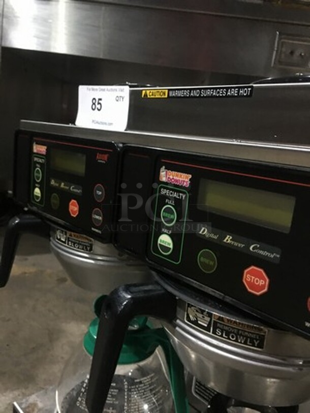 Bunn Commercial Countertop Dual Coffee Brewing Machine! Axiom Series! With 4 Coffee Pot Warming Stations! All Stainless Steel! Model AXIOM2/2TWIN Serial AXTN030162! 120/208/240V! 1Phase! On Legs! - Image 6 of 10