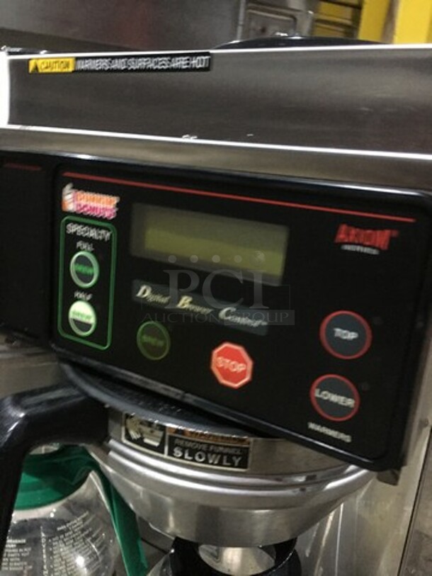 Bunn Commercial Countertop Dual Coffee Brewing Machine! Axiom Series! With 4 Coffee Pot Warming Stations! All Stainless Steel! Model AXIOM2/2TWIN Serial AXTN030162! 120/208/240V! 1Phase! On Legs! - Image 7 of 10