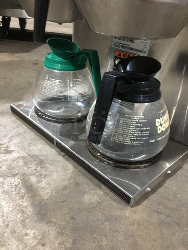 Bunn Commercial Countertop Dual Coffee Brewing Machine! Axiom Series! With 4 Coffee Pot Warming Stations! All Stainless Steel! Model AXIOM2/2TWIN Serial AXTN030162! 120/208/240V! 1Phase! On Legs! - Image 8 of 10