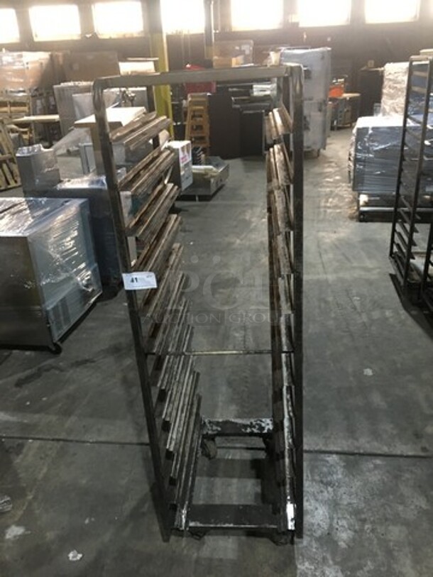 Baxter Rotating Commercial Metal Pan Transport Rack! Holds Full Size Trays! On Casters! - Image 1 of 4