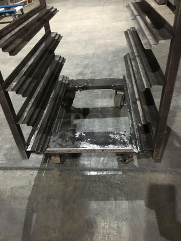 Baxter Rotating Commercial Metal Pan Transport Rack! Holds Full Size Trays! On Casters! - Image 4 of 4