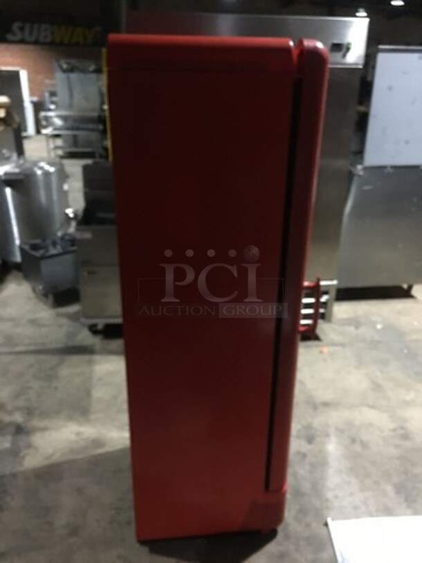 True Single Door Reach In Refrigerator Merchandiser! With Poly Coated Racks! Model GDM15EMRTOLD Serial 7792537! 115V 1Phase!
 - Image 4 of 9