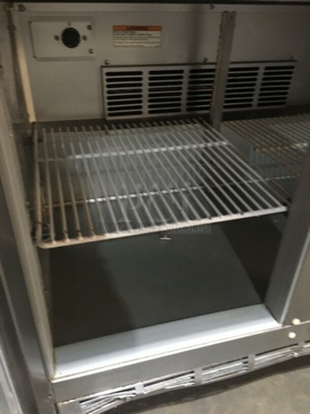 Beverage Air Commercial Mega Top Refrigerated Sandwich Prep Table! With 2 Door Underneath Storage Space! With Poly Coated Racks! All Stainless Steel! Model SPE3615M Serial 10600605! 115V 1Phase! - Image 7 of 10