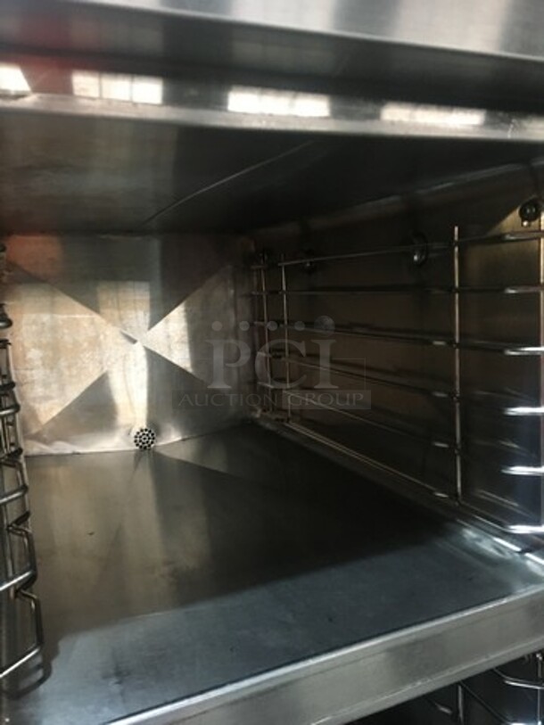 Vulcan Commercial Natural Gas Powered Dual Cabinet Steamer! All Stainless Steel! Model VSX24G171 Serial 271123508! On Legs!
 - Image 6 of 10