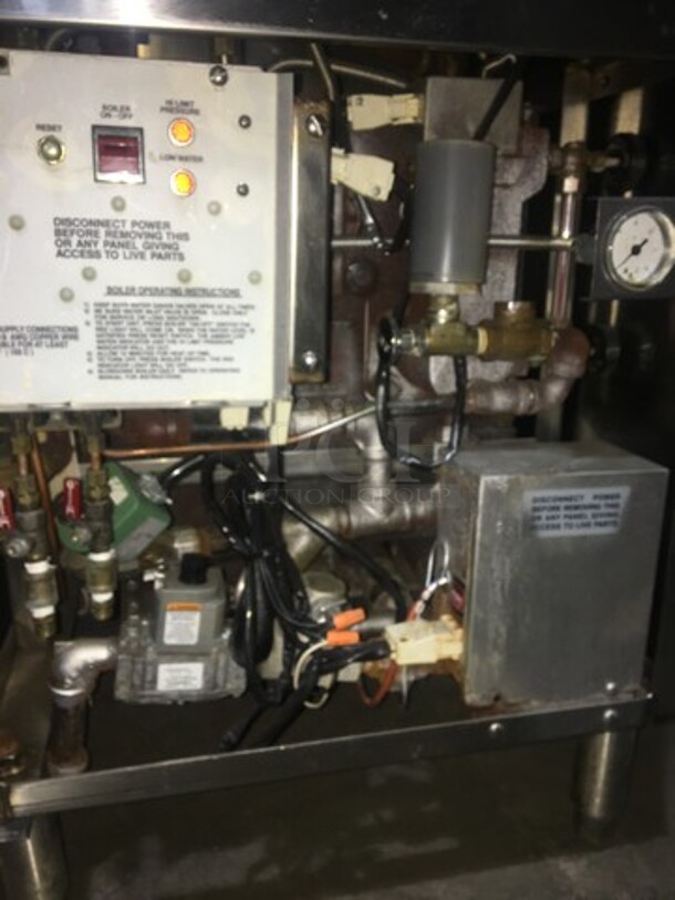 Vulcan Commercial Natural Gas Powered Dual Cabinet Steamer! All Stainless Steel! Model VSX24G171 Serial 271123508! On Legs!
 - Image 8 of 10