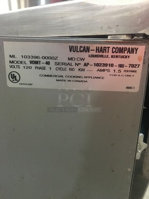 Vulcan Commercial 40 Gallon Tilting Steam Kettle! All Stainless Steel! Model VDMT40 Serial AP102391010U7027! On Legs! - Image 9 of 10