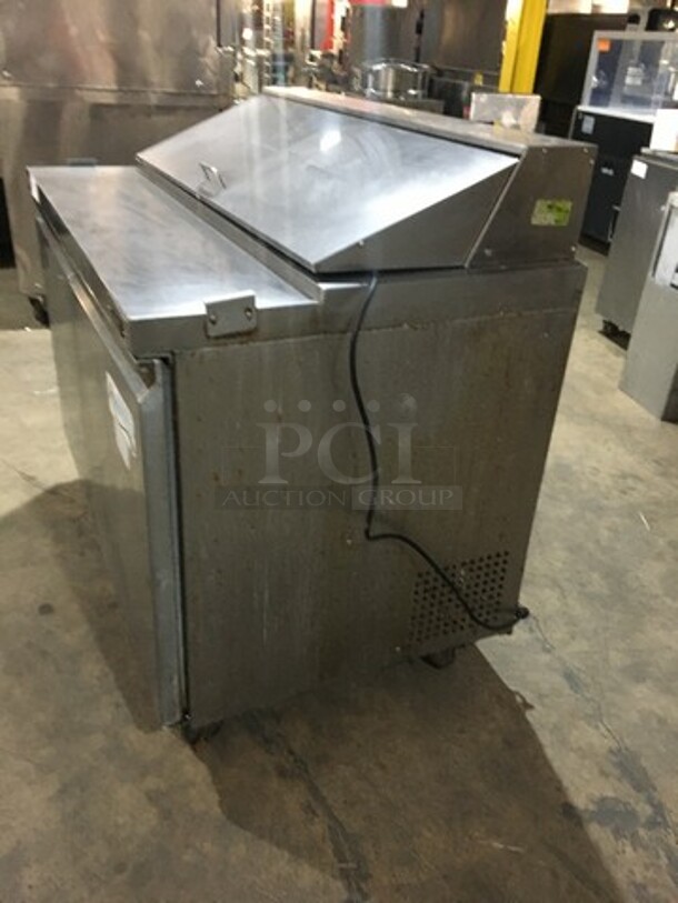 Avantco Commercial Refrigerated Sandwich Prep Table! With 2 Door Underneath Storage Space! All Stainless Steel! Model 178SCL2! 115V! On Casters! - Image 4 of 9