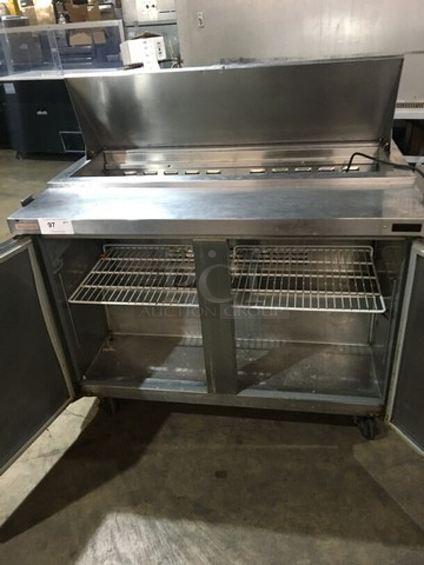 Avantco Commercial Refrigerated Sandwich Prep Table! With 2 Door Underneath Storage Space! All Stainless Steel! Model 178SCL2! 115V! On Casters! - Image 5 of 9