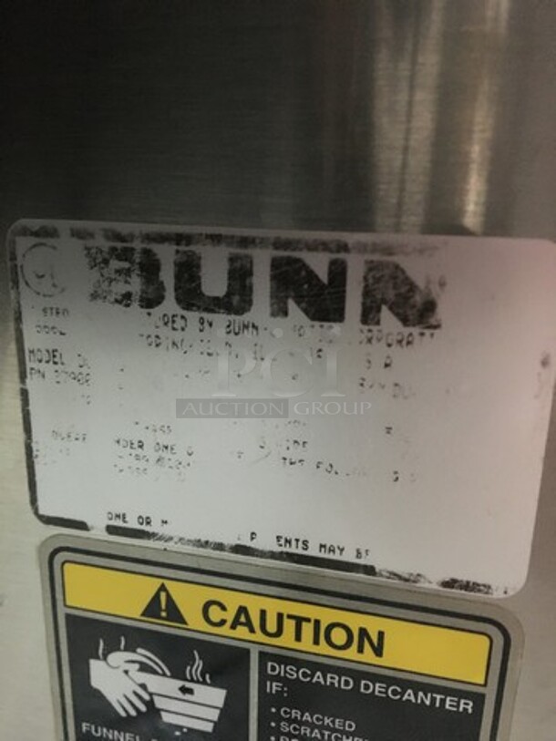 Bunn Commercial Countertop Coffee Brewing Machine! With Hot Water Dispenser! All Stainless Steel! Economy Series! On Legs! - Image 7 of 9
