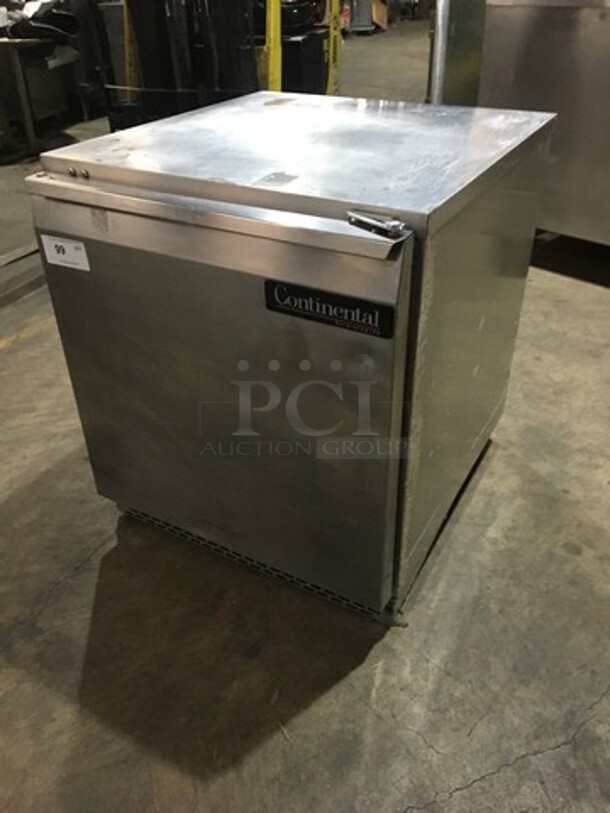 Continental Commercial Single Door Lowboy/Worktop Cooler! All Stainless Steel! Model UC27 Serial 14937059! 115V 1Phase! - Image 8 of 9